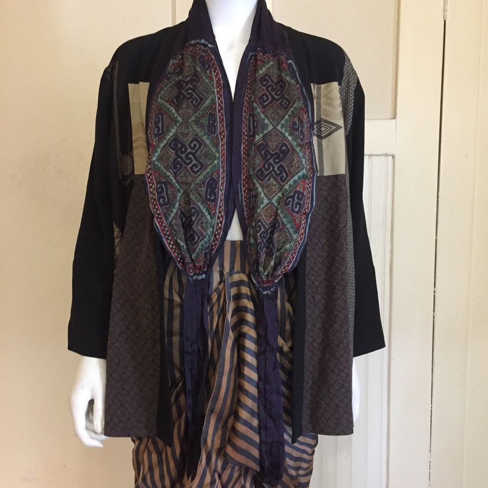 SOLD Yohji Yamamoto 100% silk suspender scarf